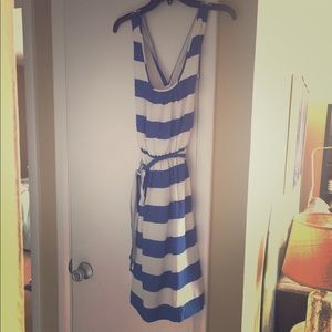 NWT- Blue and white striped dress.